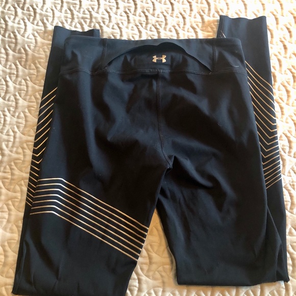 Under Armour Pants - Under Armour gold stripe tights.